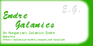 endre galanics business card